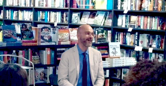 Sean Grover speaking at Harbor Books