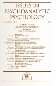 Issues in Psychoanalytic Psychology